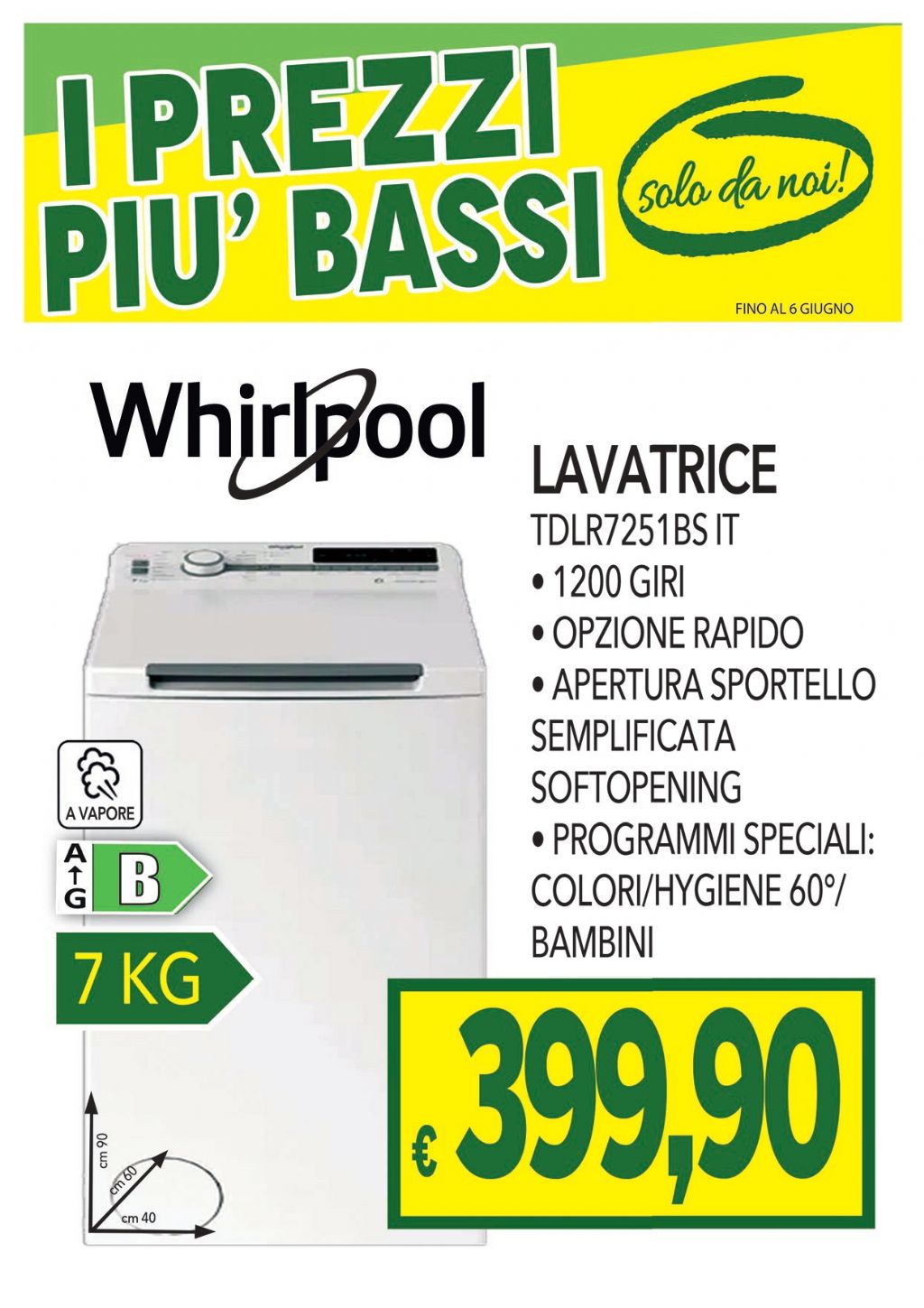 LAVATRICE C.ALTO WHIRLPOOL TDLR7251BSIT